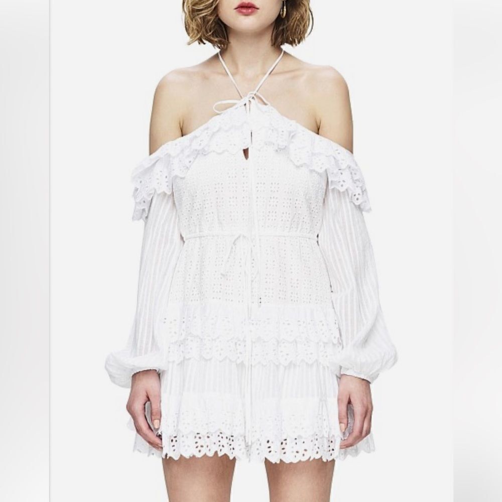 Alice McCall White Lace eyelet Mini Dress lover of mine cotton NWT Sz 10